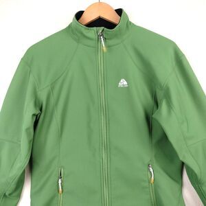 Nike ACG Jacket Women Medium Green Full Zip Soft Shell Fleece Lined Outdoor VTG